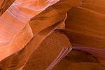 Patterns in sandstone in Upper Antelope Canyon, AZ.