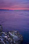 Sunset over Puget Sound from Alki Beach, WA.