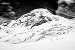 Climbers decending the Coleman Glacier on Mount Baker.  North Cascades, WA.