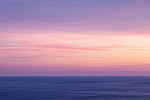 Simple colorful sunset over the Mediterranean Sea from Positano, Italy.