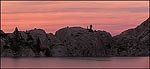 Sunset over 2nd Lake in the Eastern Sierras outside of Big Pine, CA.