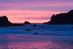 Sunset at Second Beach, Olympic National Park, WA.