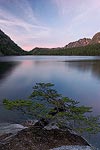 Upper Snow Lake at sunset.  Cascade Mountains, WA.