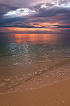 Caribbean sunset.  Cozumel, Mexico.