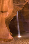 Light beam in Upper Antelope Canyon, AZ.